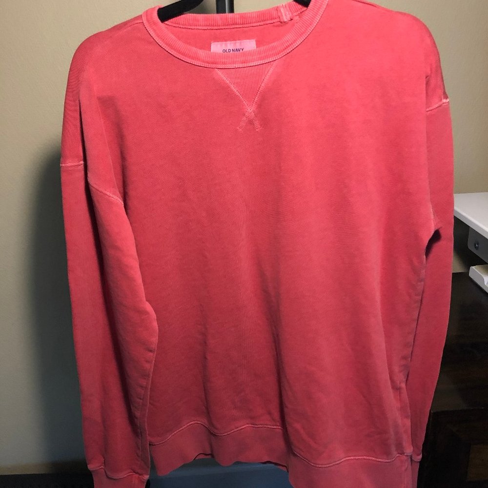 Old Navy Light Red Crewneck Sweatshirt